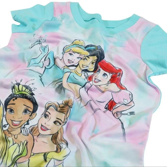 Disney Princess Kids' 2-pack Blue and Pink Nightgown 2T 4T - Picture 2 of 6